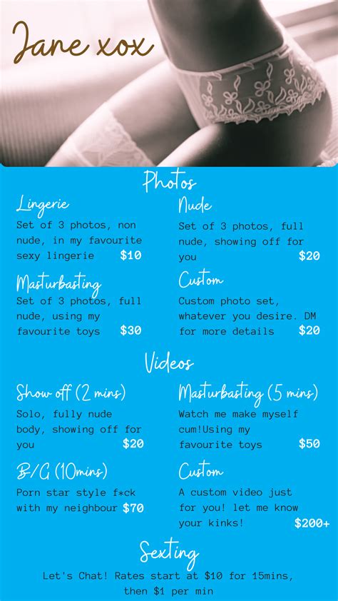 OnlyFans Menu Ideas and Examples (Get 3 Free。